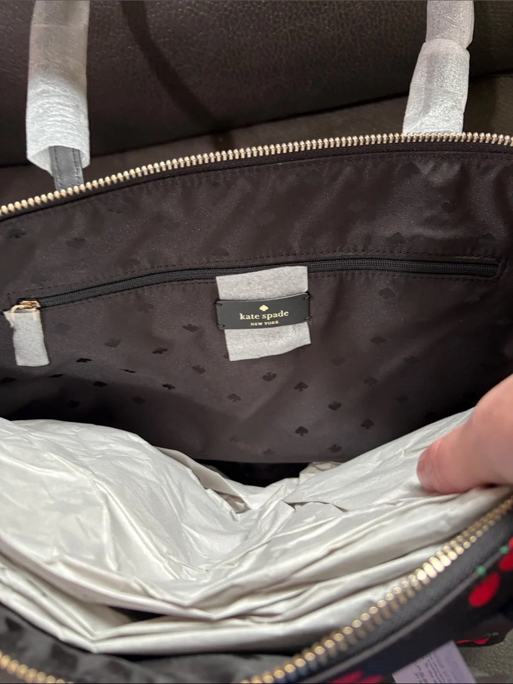 Kate spade cherry nylon tote bag the little belt